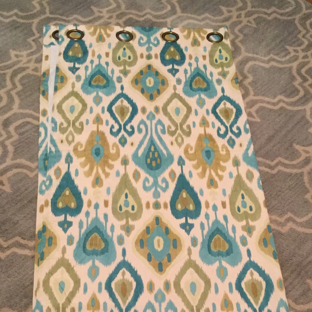 Pier 1 Curtains. Beautiful blues & greens.